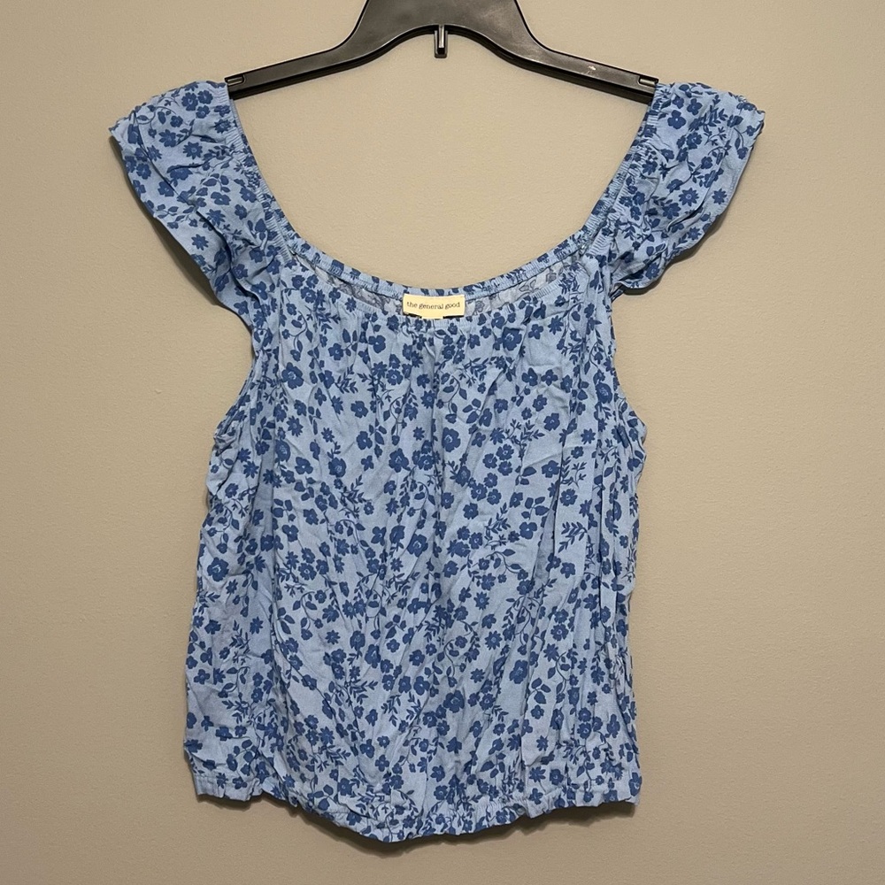 Blue Floral Top